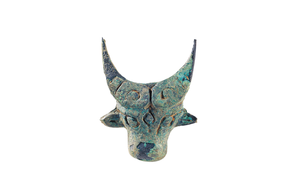 Chinese museums: Bronze Bull’s Head, Jinsha Site Museum, Chengdu, China.
