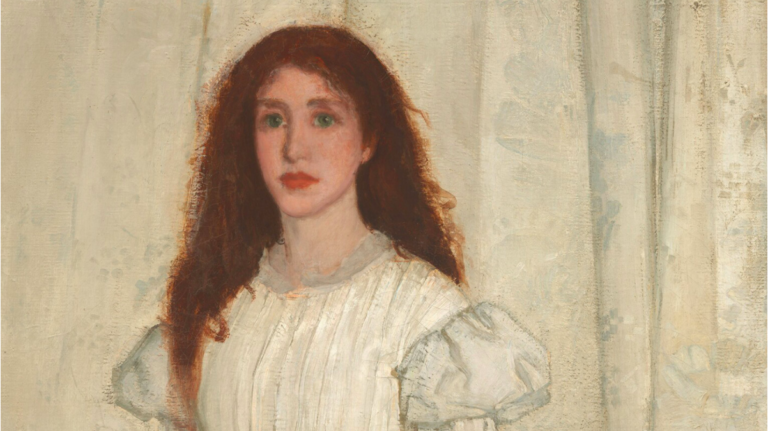Joanna Hiffernan: James McNeill Whistler, Symphony in White, No. 1: The White Girl, 1861–1862, National Gallery of Art, Washington, DC, USA. Detail.
