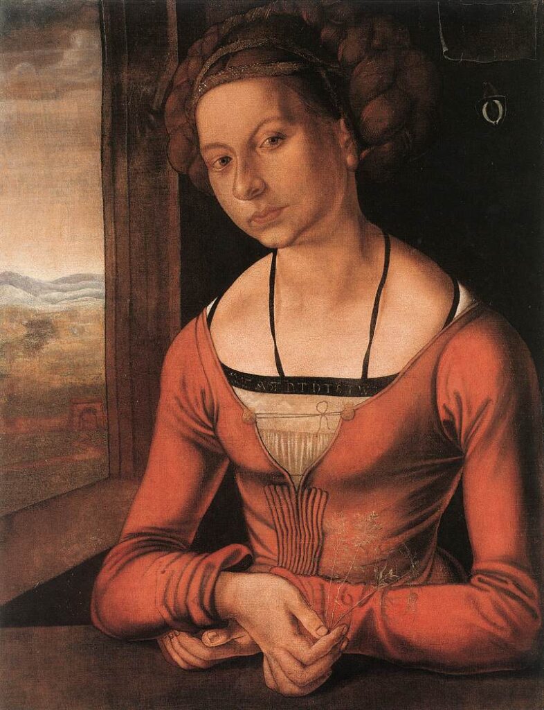 Albrecht Dürer, Portrait of a Young Woman with her Hair Done Up, 1497