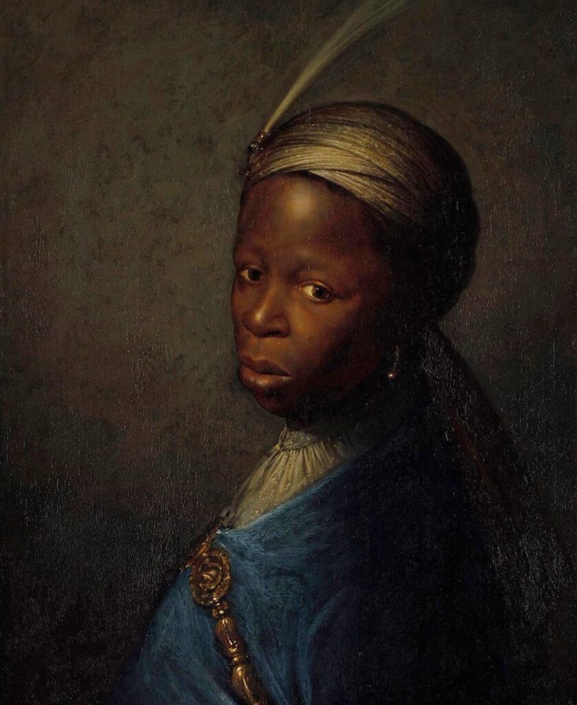dutch golden age: Gerrit Dou, Tronie of a Young Black Man, c. 1635, Niedersächsisches Landesmuseum, Hannover, Germany.
