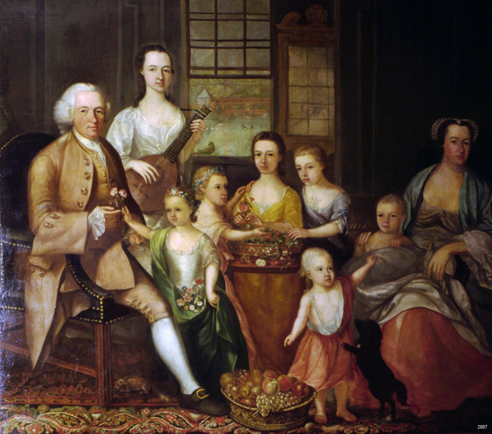 slavery, black modela, french art,Archibald McLauchlan, Glassford’s Family Portrait, 1764-66