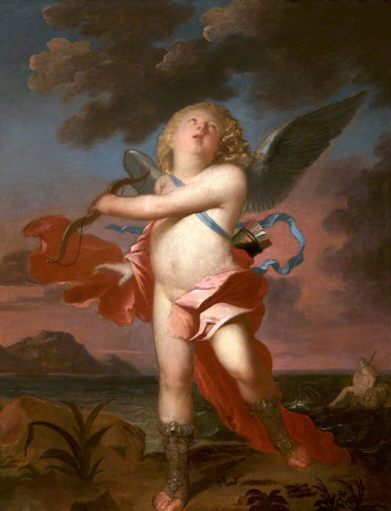 Jacob Huysmans after Anthony van Dyck, Cupid Preparing His Bow, between 1650-1696, private collection.