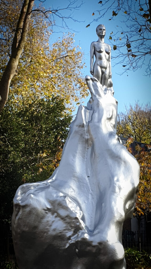 London statues: Maggi Hambling, Mary Wollstonecraft statue, 2020, London, UK. ArtReview.
