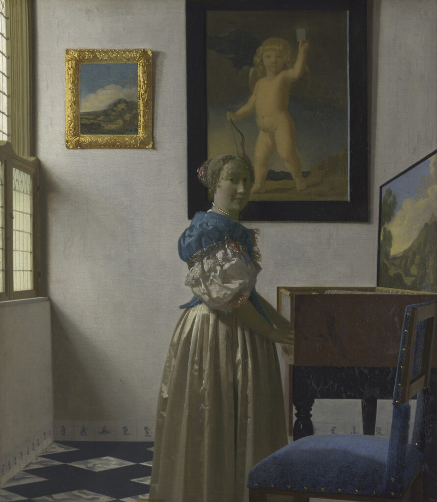 Johannes Vermeer, Stehende Virginalspielerin, um 1670/72