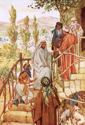 William Hole: William Hole, Jesus Tests the Faith of a Woman, 1906, watercolour, in: Life of Jesus of Nazareth (London: Eyre and Spottiswoode, 1906).
