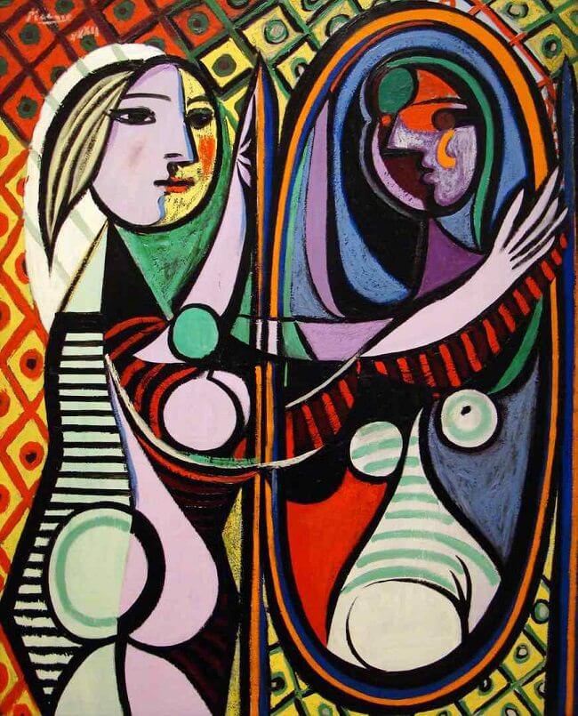 Pablo Picasso periods: Pablo Picasso, Girl Before A Mirror, 1932, Museum of Modern Art, New York, NY, USA. © Estate of Pablo Picasso.
