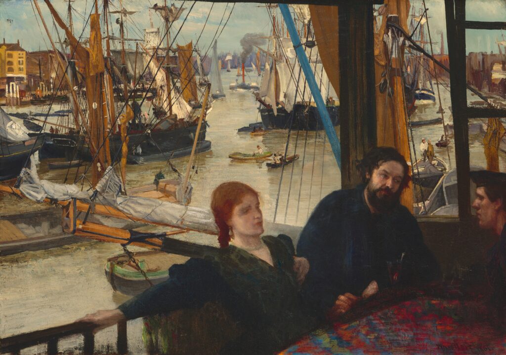 Whistler works: James Abbott McNeill Whistler, Wapping, 1860–1864, National Gallery of Art, Washington DC, USA.

