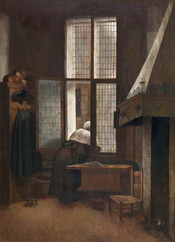 Jacobus Vrel: Jacobus Vrel, Woman Leaning out of an Open Window, 1654, Kunsthistorisches Museum, Vienna, Austria.
