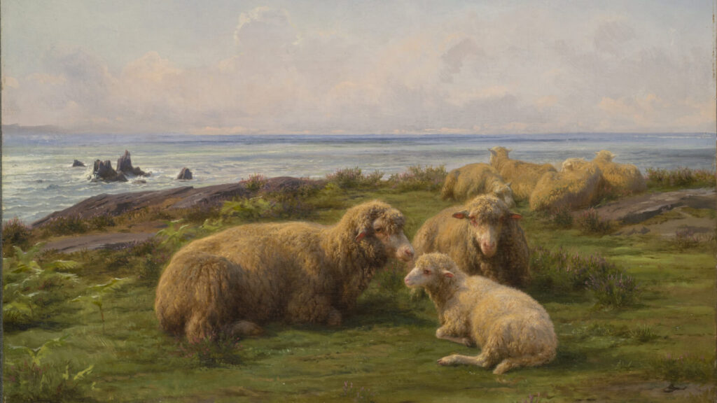 Rosa Bonheur: Rosa Bonheur, Sheep by the Sea, 1865, National Museum of Women in the Arts, Washington DC, USA.
