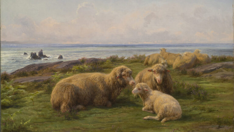 Rosa Bonheur: Rosa Bonheur, Sheep by the Sea, 1865, National Museum of Women in the Arts, Washington DC, USA. Detail.
