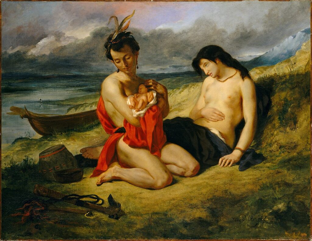 Eugène Delacroix, The Natchez, 1835, Metropolitan Museum of Art, New York, USA.