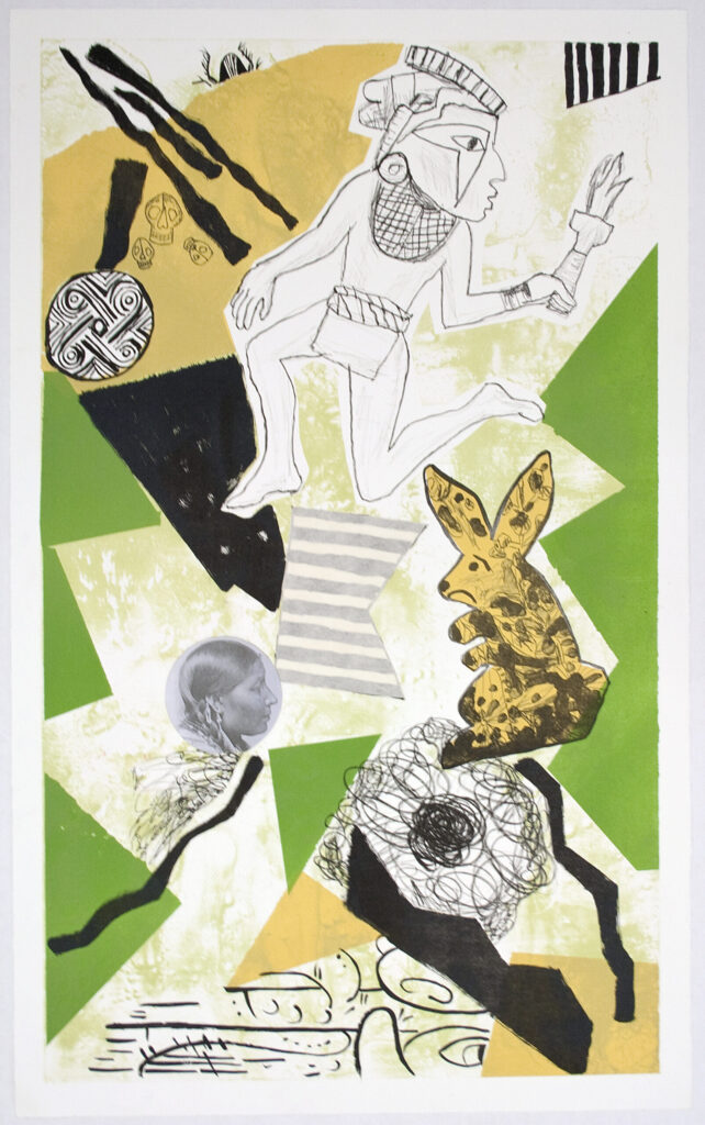 Natiive American Printmakers,Jaune Quick To See Smith, Earth People, 2011,