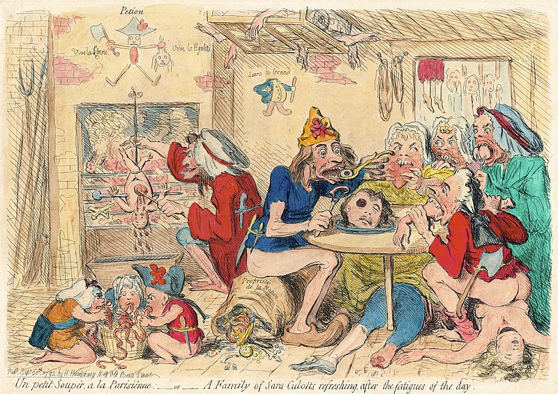 on ugliness: James Gillray, A family of sans-culotts refreshing, after the fatigues of the day,  1792, British Museum, London, UK.
