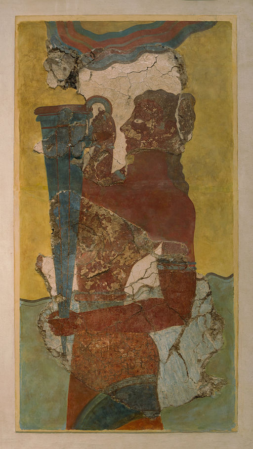 New Year Traditions: Cup Bearer fresco from Knossos, c. 1400 BC. Wikimedia Commons (public domain).
