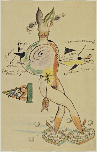 heirs to dada: Yves Tanguy, Joan Miró, Max Morise, Man Ray, Nude, 1926–1927, exquisite corpse drawing, Museum of Modern Art, New York, NY, USA.
