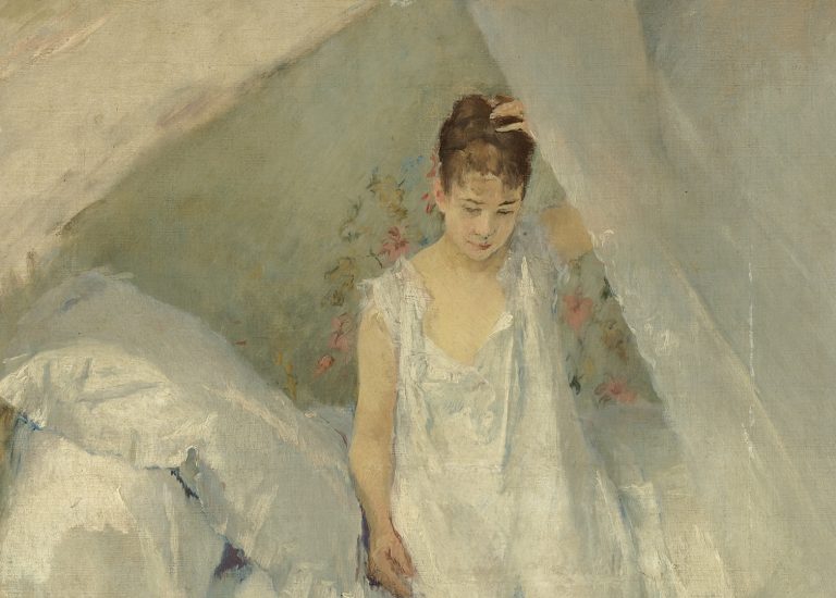 Eva Gonzalès: Eva Gonzales, L’alvôve, c. 1875-1878, private collection. Wikimedia Commons (public domain). Detail.
