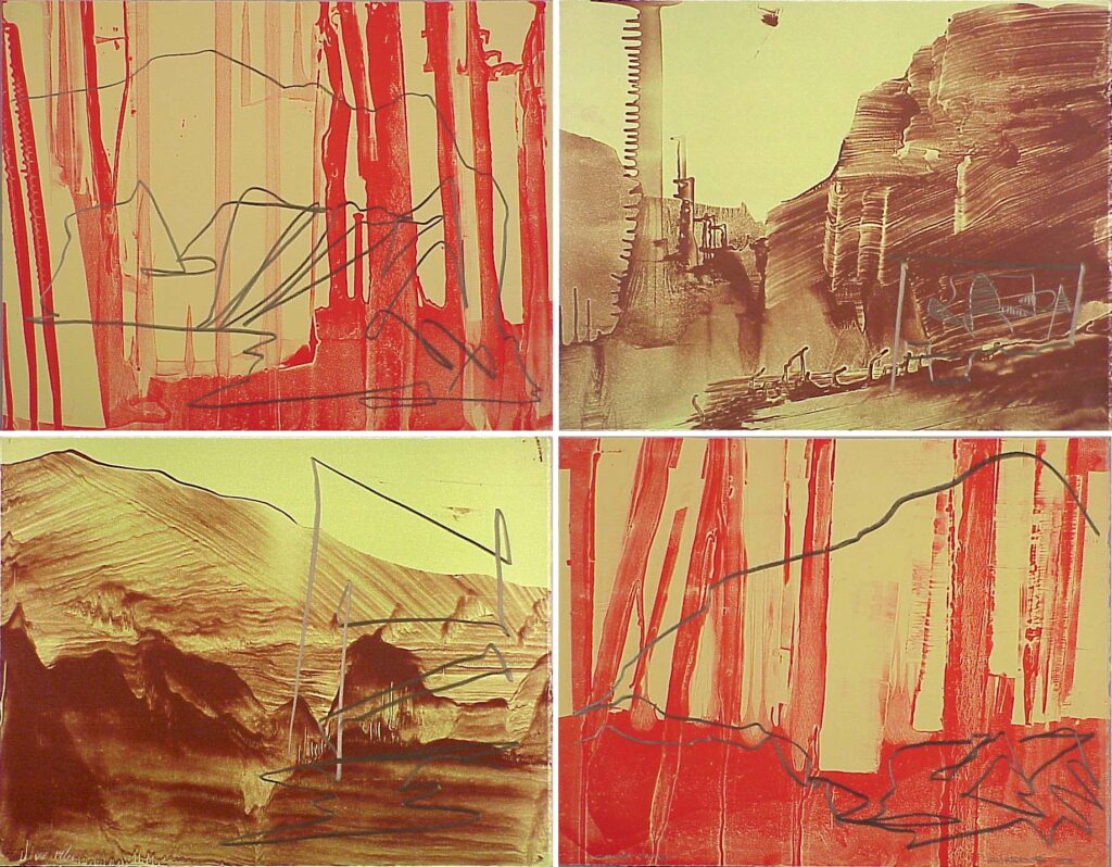 Native American Printmakers, James Lavadour, Ghost Camp, 2002