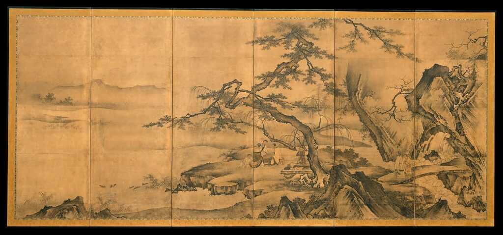 Edo Period: Kanō Motonobu, The Four Accomplishments, c.16th century, The Metropolitan Museum of Art, New York, NY, USA.  Museum’s website.
