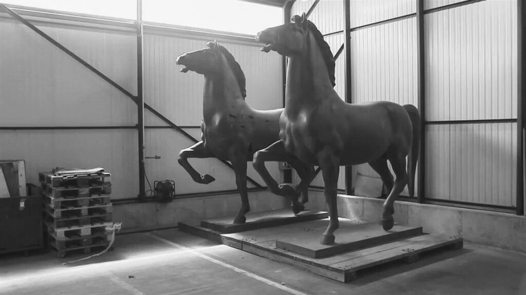 Hitler's Horses: The two long lost Striding Horses sculpture by Austrian-German artist Josef Thorak. Newsflash.

