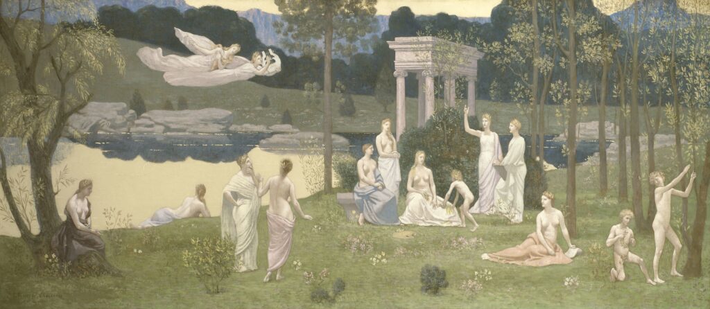 Suzanne Valadon: Pierre Puvis de Chavannes, The Sacred Grove, Beloved of the Arts and the Muses, 1884-1889, Art Institute of Chicago, Chicago, IL, USA.
