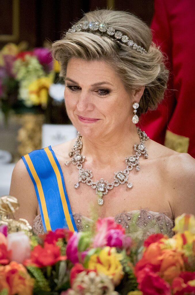 Queen Maxima Wearing the Dutch Diamond Bandeau Tiara, beautiful tiaras