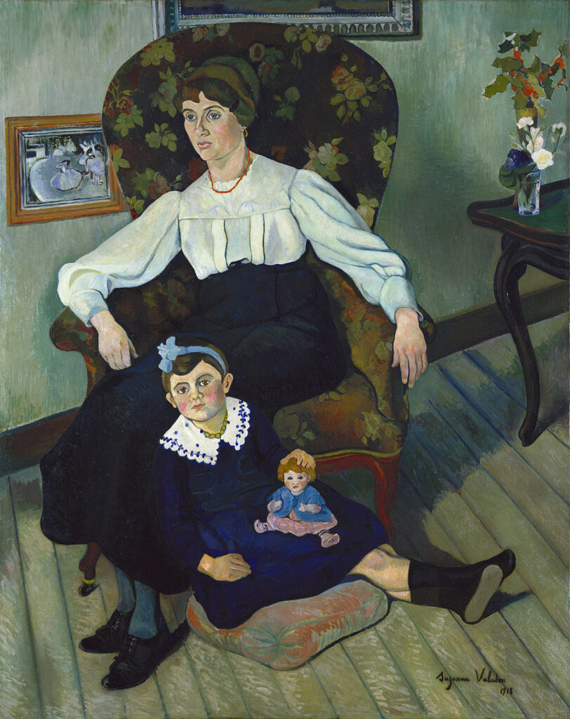 Suzanne Valadon: Suzanne Valadon, Marie Coca and Her Daughter Gilberte (Marie Coca et sa fille Gilberte), 1913, Musée des Beaux-Arts de Lyon, Lyon, France.

