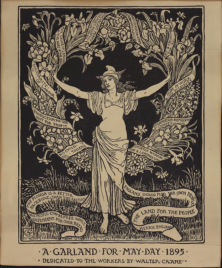 book of change: Walter Crane, A Garland For May Day, 1895, University of Michigan, Ann Arbor, MI, USA.
