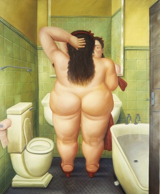 fernando botero bam mons: Fernando Botero, The Bathroom, 1989, private collection. © Fernando Botero.

