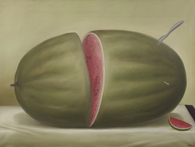 fernando botero bam mons: Fernando Botero, Watermelon, 1976, private collection. © Fernando Botero.
