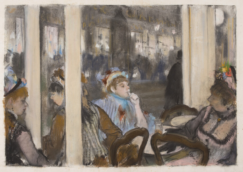 Bistro, Edgar Degas, Femmes à la terrasse d'un café le soir, 1877, Musée d’Orsay, Paris, France.