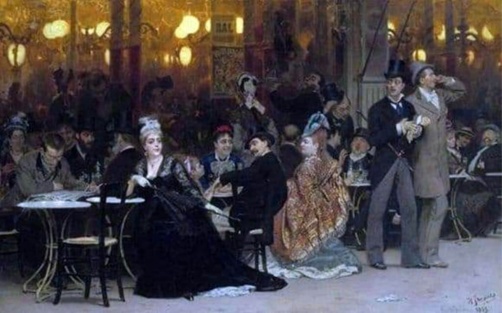 Bistro, Ilya Repin, A Parisian Cafe, 1875, private collection.