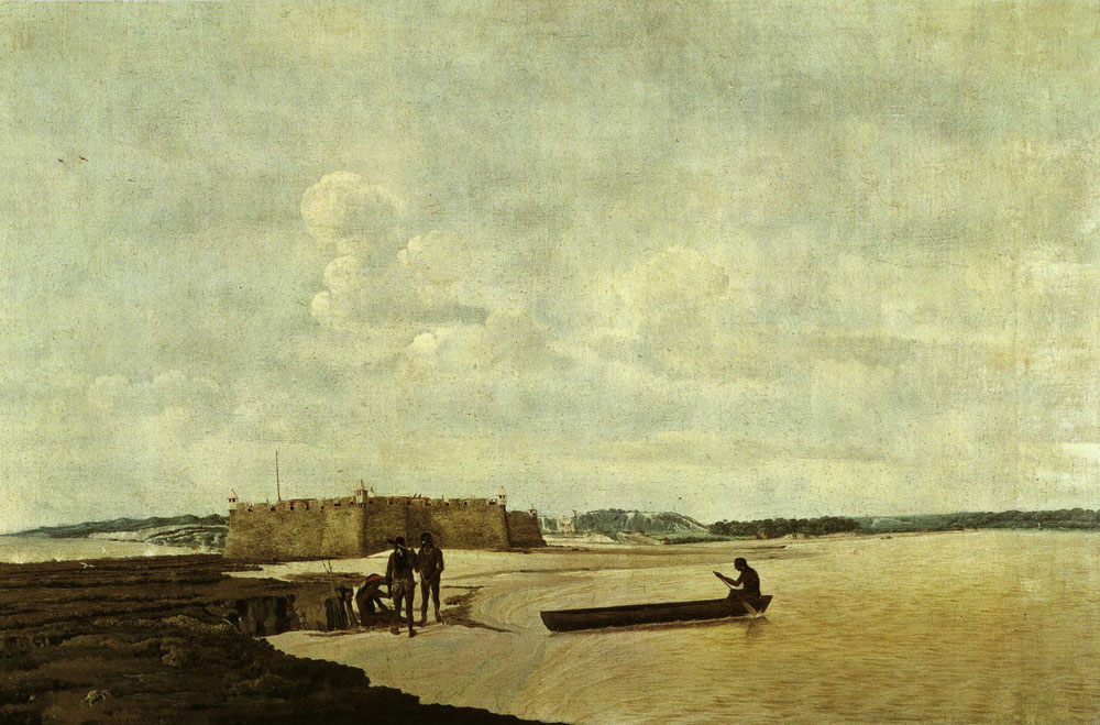 Frans Post, The Old Portuguese Forte dos Reis Magos, or Fort Ceulen, at the Mouth of the Rio Grande, 1638, Louvre, Paris, France.