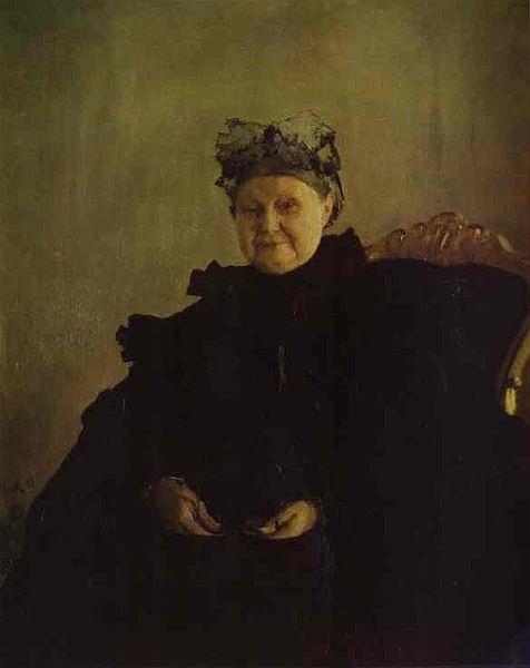 Morozov collection: Valentin Serov, Portrait of Maria Fiodorovna Morozova, 1897,