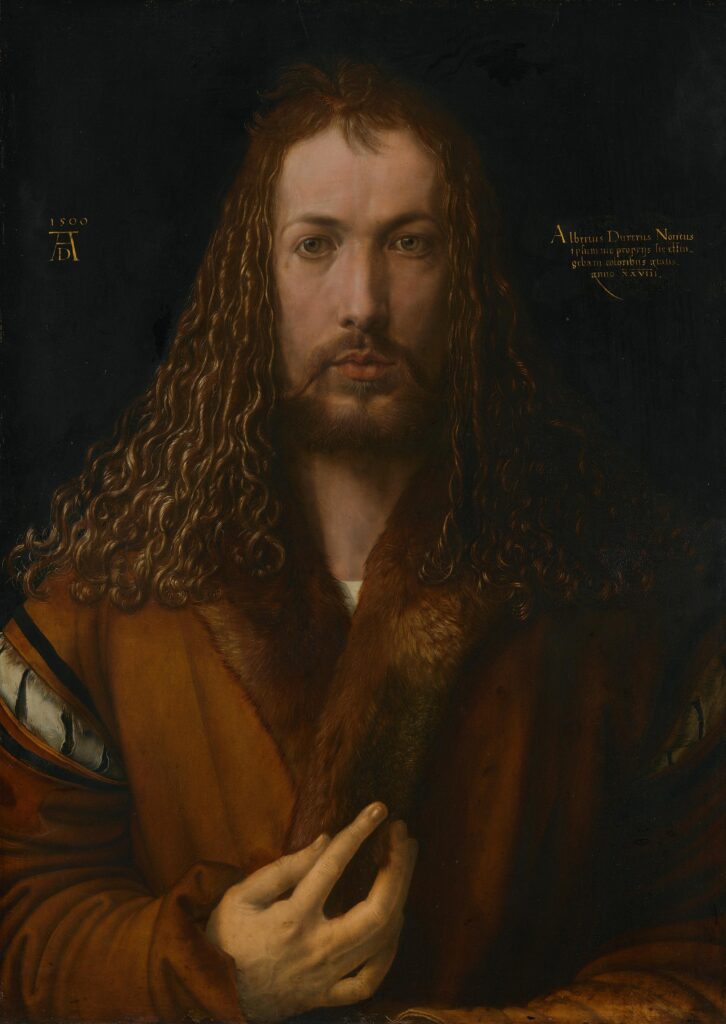 Alte Pinakothek: Albrecht Dürer, Self Portrait, 1500, Alte Pinakothek, Munich, Germany.
