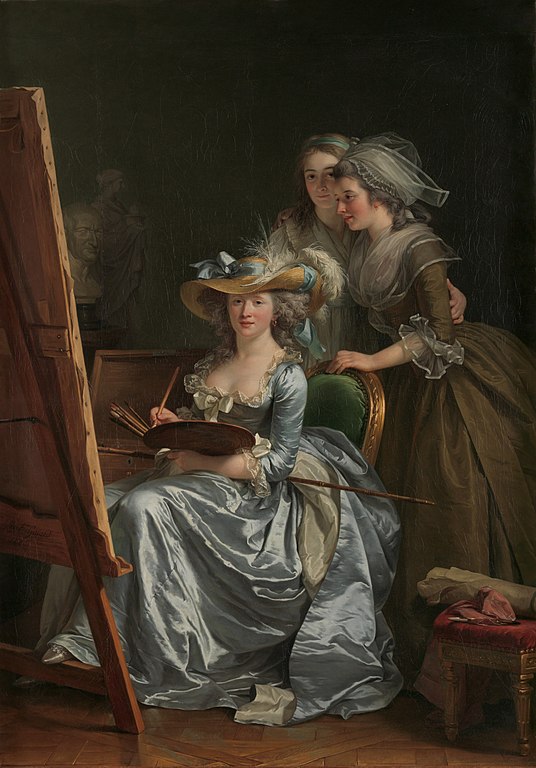 women self-portraits, Adélaïde Labille-Guiard, Self-Portrait with Two Pupils , 1785