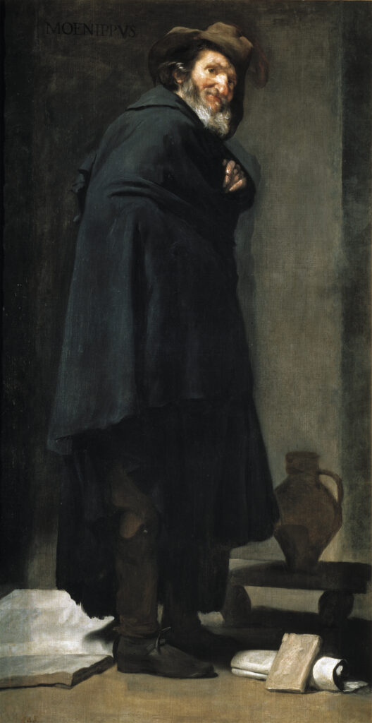 Manet philosophers: Diego Velázquez, Menippus, c. 1638. Museo del Prado, Madrid, Spain.
