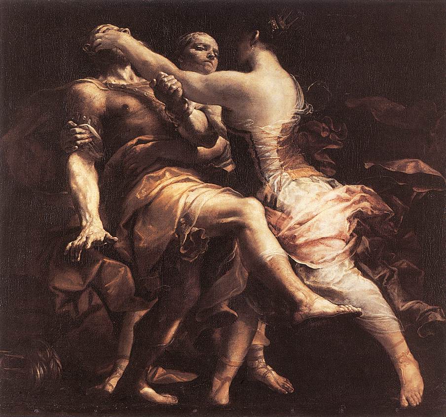 queens classical history: Guiseppi Maria Crespi, Hecuba Kills Polymestor, 18th century, Royal Museum of Fine Arts, Belgium