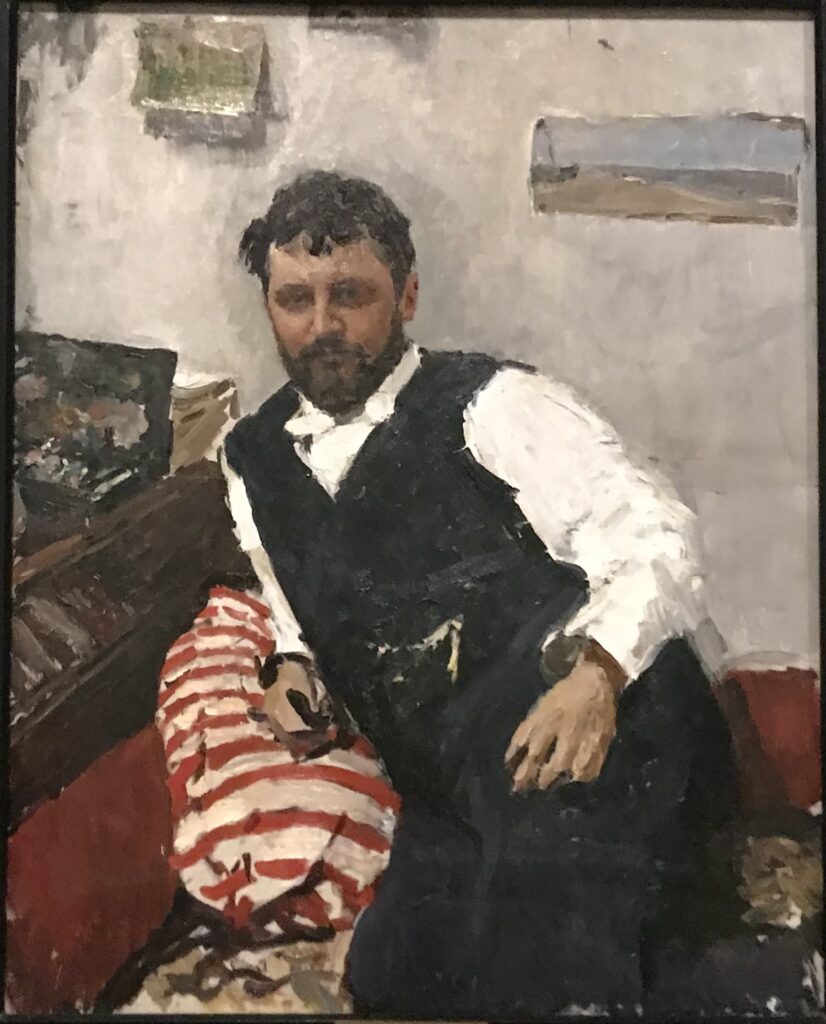 Morozov Collection: Valentin Serov, Portrait of Konstantin Korovin, 1903, Tretyakov Gallery, Moscow, Russia.
