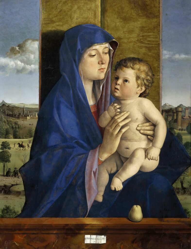 nun portraits mexico: Giovanni Bellini, Madonna and Child, 1488, Accademia Carrara, Bergamo, Italy.
