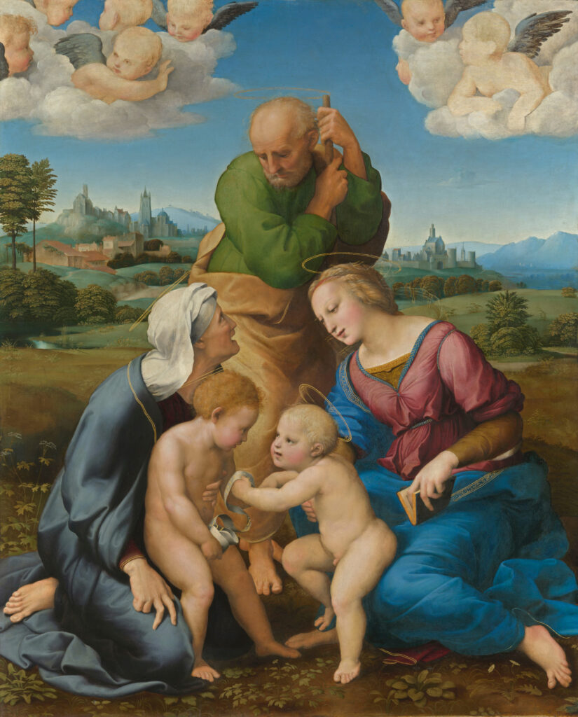 Alte Pinakothek: Raphael, The Canigiani Holy Family, 1507-8, Alte Pinakothek, Munich, Germany.
