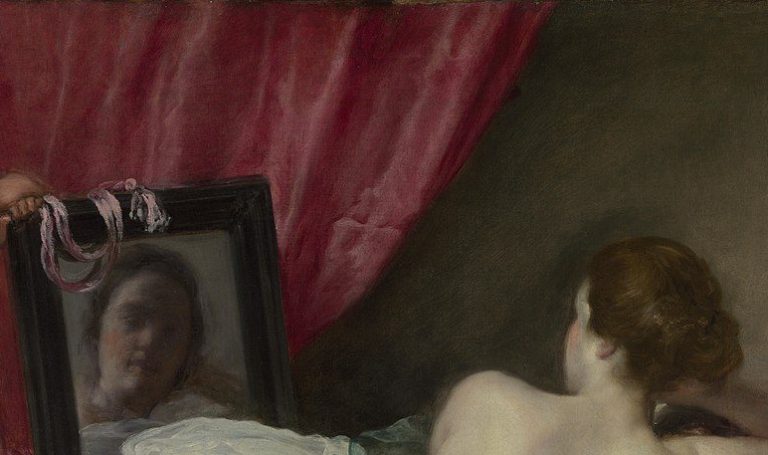 Velázquez Rokeby Venus: Diego Velázquez, The Rokeby Venus, 1644, National Gallery, London, UK. Detail.
