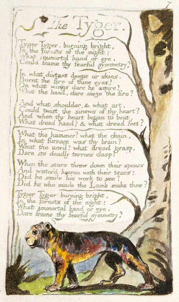 chinese new year tiger: William Blake, The Tyger, 1794. Wikimedia Commons (public domain).
