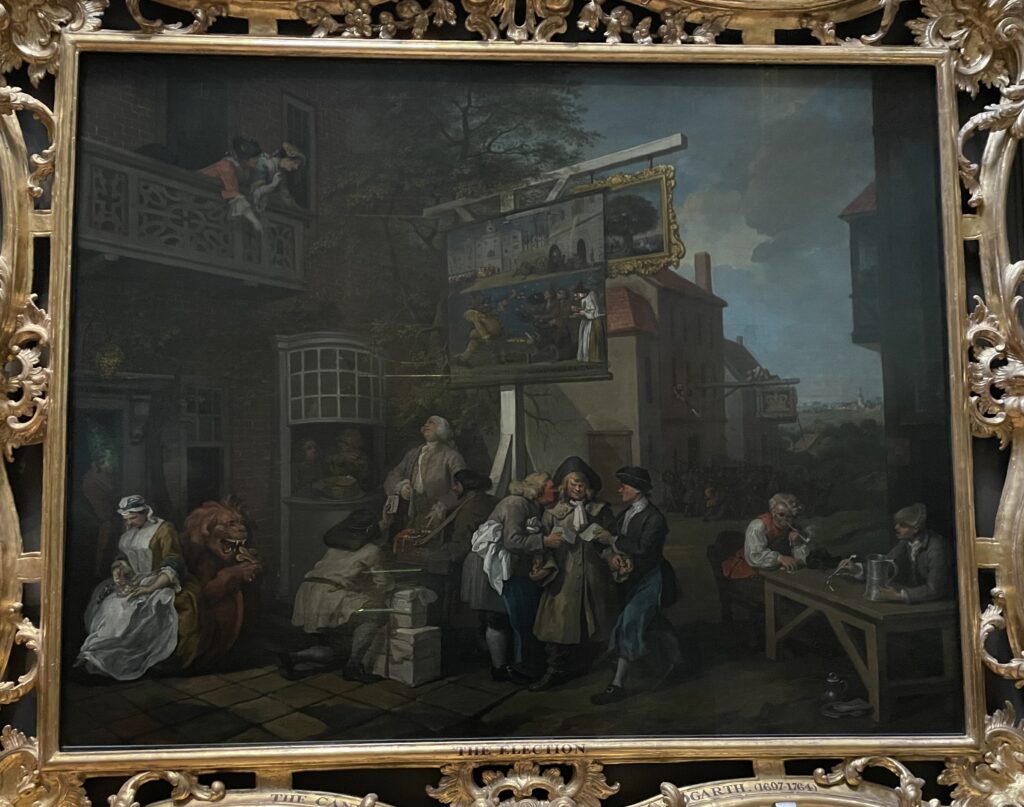John Soane's Museum: William Hogarth, Canvassing for Votes, The Humours of an Election series, 1755, Sir John Soane’s Museum, London, UK. Photo by the author.
