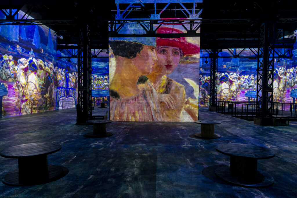 immersive art: Installation view: Monet, Renoir… Chagall, 2020, Atelier des Lumières, Paris, France. Photo by Culturespaces / D. Chauvet-Roldan. Atelier des Lumière.

