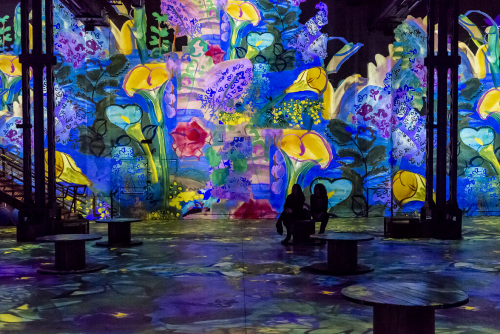 immersive art: Installation view: Monet, Renoir… Chagall, 2020, Atelier des Lumières, Paris, France. Photo by Culturespaces / D. Chauvet-Roldan. Atelier des Lumières.
