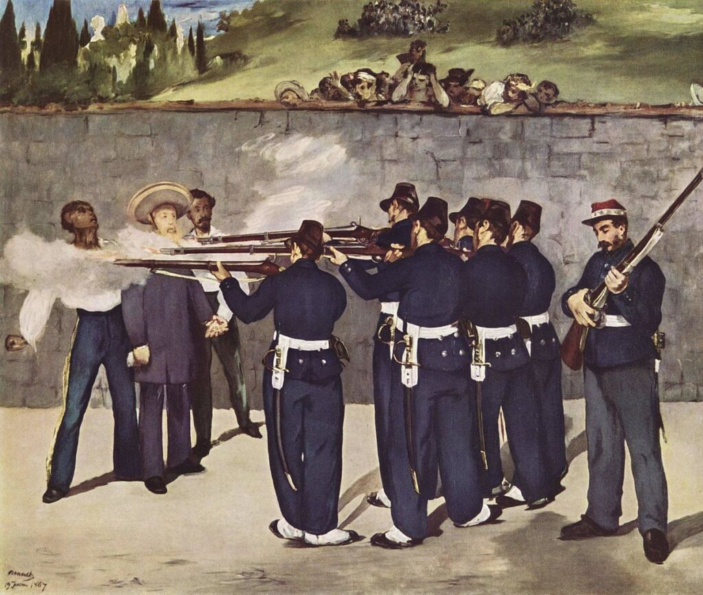 Manet facts: Édouard Manet, The Execution of Emperor Maximilian, 1868-69, Kunsthalle Mannheim, Mannheim, Germany.
