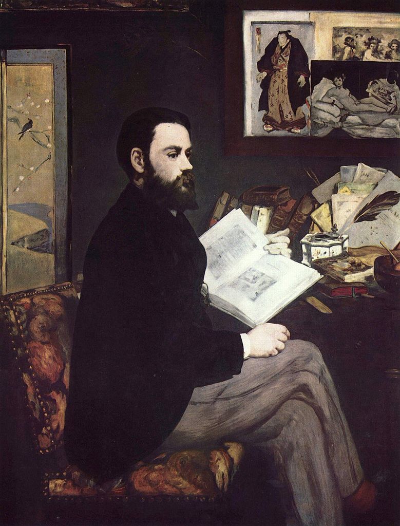 Manet facts: Édouard Manet, Portrait of Émile Zola, 1868, Musée d’Orsay, Paris, France.
