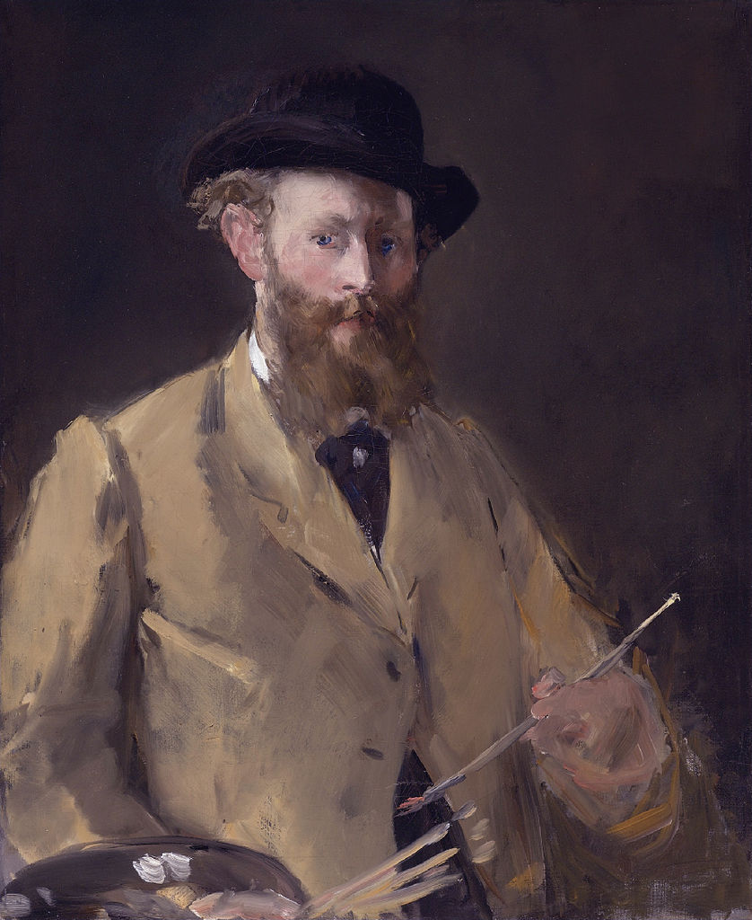Manet facts: Édouard Manet, Self-Portrait with Palette, 1879, private collection. Wikimedia Commons (public domain).
