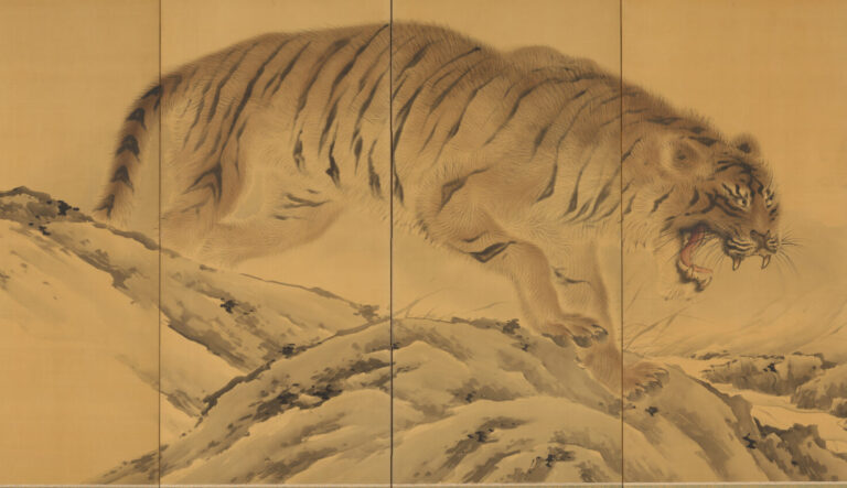chinese new year tiger: Kishi Chikudo, Tiger, Tigress and Cubs, 1892, The Metropolitan Museum of Art, New York, NY, USA. Detail.
