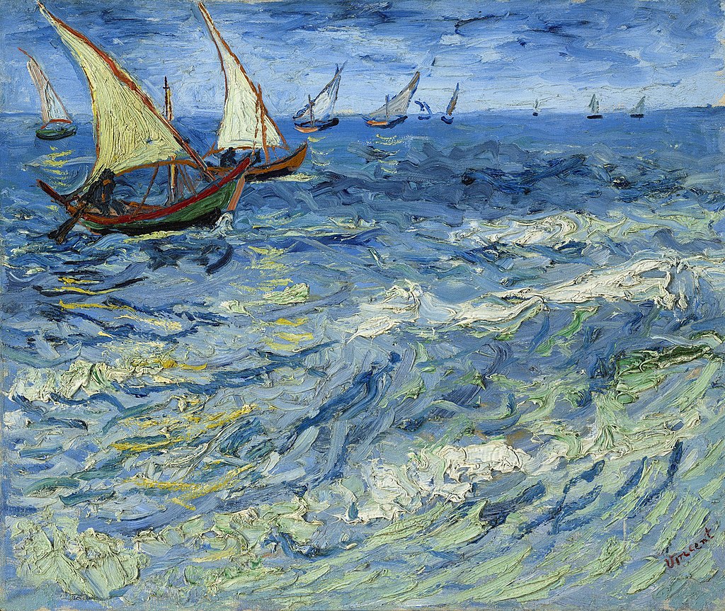 Morozov Collection: 
Vincent Van Gogh, The Sea at Saintes-Maries, 1888. Pushkin State Museum, Moscow, Russia. 


